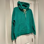 Outerknown NWT  Size S Teal Green Terry Knit Pullover Hoodie Top Kangaroo Pocket Photo 2