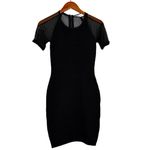 John + Jenn NWOT Revolve Sheer Short Sleeves Ribbed Bodycon Mini Dress SP Black Photo 11