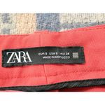 ZARA  Trousers High Waist Straight Leg Coral Pink Pants Size S‎ Photo 1