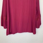 st. john's bay  Tie Front Tassel V-neck Long Sleeves Top Photo 7