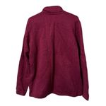 Eddie Bauer Women Full Zip Fleece Sweater Jacket Mock Neck Size 2XL Burgundy Photo 1