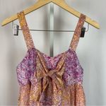 Liz Lange Maternity Medium Watercolor Abstract Bow Mini Dress Flowy Spring Photo 2