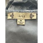 Iris  Crushed Velvet Bralette Gray Blue Tie-Dye Style Size M Photo 2