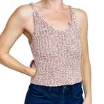 Moon & Madison Light Dusty Pink Crochet Bohemian Crop Tank Top Photo 0