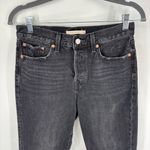 Levi's Levi’s Wedgie Straight Ankle Jeans Size 28 Black Raw Hem Photo 2