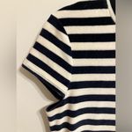 Madewell  Velour Navy Striped Tee Dress Womens‎ Size Small Photo 3
