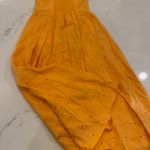 Line and Dot  Orange Dress Photo 2