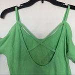 Ecko red cold shoulder strappy back t shirt bright green graphic size small Photo 4