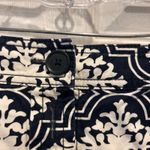 J.Crew Women's Skirt Sz 14 White Navy Blue Button Front Cotton Mini Skirt‎ Beach Photo 3