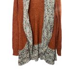 Ponsesa Open Cardigan Sweater Rust Color Nubby Textured Knit Women's Sz XL Orange Photo 7