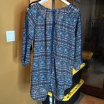 Wall Flower  Blue Floral Semi Sheer Lace Button Up Blouse Size XL Photo 6