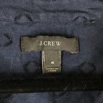 J.Crew  Women's Blue Long Sleeve Swiss Dot Tie Neck Peasant Bib Blouse Size 4 Photo 2