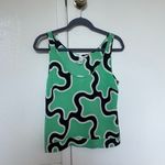 Diane Von Furstenberg  DVF Bastiaan Green Silk Tank Top Size 8 Photo 2