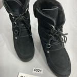 Womans Atwell Ankle Boots 7 Black Lace Up Lined Wedge Photo 0