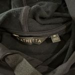 Athleta  Surrey Hills Black Hooded Sweatshirt Dress Sz M Photo 2