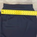 Navy Blue Japanese Made Skirt Light Sheer Material with Silky Lining Zip Up Back Photo 8