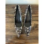 Nine West Womens 3.5" Heels 8M Barbe Giraffe Print Real Hair Leather pointed toe Photo 1