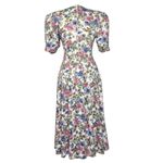 Vintage Britland Dress S Basque Waist Floral Midi Trad Wife Modest Cottage USA Photo 3