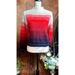 American Eagle Red Ombre Long Sleeve Mock Neck Soft  Outfitters Sweater size M Photo 4