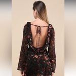 Lulus Charismatic Influence Black Burnout Velvet Cowl Back Mini Dress medium Photo 1