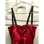 Camille La Vie  Size 2 Red Ruched Satin Sweetheart Mermaid Dress Prom Gown Photo 3