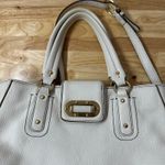 Ann Taylor  Pebbled Cream Leather Shoulder Bag Purse w/ Handles/Strap, Like New Photo 4