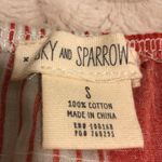 Sky And Sparrow  Red and White Striped Off the Shoulder Crop Top Small NWOT Photo 4