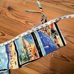 John Mark Wire Collar Sz Small Blouse Lagenlook Travel Print Postcards Vacation Photo 13