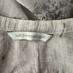 Soft Surroundings  Shirt Women Small Cream Multi Floral Aria Tunic Top Sheer Boho Photo 6