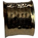 Gold Hammered Rustic Style Fashion Statement Cuff Bracelet Photo 5