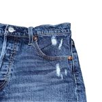 Levi's Levi’s 501 High Rise Button Fly Jean Shorts Distressed Frayed Denim Women’s 29 Photo 4