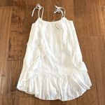 Simplee Apparel NWT - Simplee White Textured Ruffle Spaghetti Strap Mini Dress Photo 2