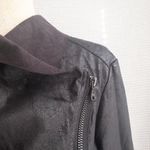 Vigoss Black Asymmetrical Faux Leather Jacket Photo 3