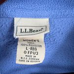 LL Bean Blue Fleece Quarter Zip Pullover Womens Large Photo 3