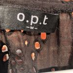 O.P.T. Black Cotton Eyelet Embroidered Midi Dress Tiered Medium Photo 10