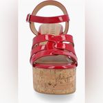 Journee Collection Jania Tru Comfort Platform Sandal Women's 7 Red Cork NWOT Photo 2