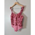 Free People  Womens Weekend Plans Bodysuit Floral Hot Pink Size Extra Large NEW Photo 2