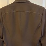 Laundry by Shelli Segal BROWN JACKET TAN PIPING AROUND SEAMS/POCKETS/NECKLINE Photo 10