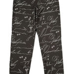 Frank Lyman Womens 12 Black Script Graffiti Writing Trouser Pant 226302 Photo 0
