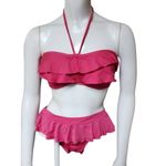 Kenneth Cole  Reaction Pink Ruffle Bikini (M) Photo 3