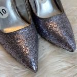 Steve Madden Spazz High Heels Silver Glitter Studded Spike Accents Women’s 10 Photo 1
