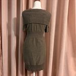 Loft  Brown Wool Blend Off Shoulder Sweater Dress Photo 1