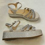 Copper Key  Silver Rhinestone Sandals Size 8.5M Photo 2