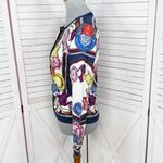 Talbots Tea Party Print Button Up Cardigan Sweater Blue Multi XS Photo 2