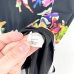 Yumi Kim Tunic Women Size Small Elana Tropical Short Sleeve Floral Shift Black Photo 3