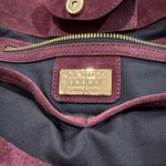 Elegant Burgundy Suede Handbag Brown Photo 6