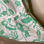 Draper James Kelly Floral Green Linen Puff Sleeve Shirt Dress S Photo 3