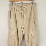 AMO Oatmeal Parachute Cargo Pants Size Medium Tan Photo 4