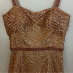NWT Marchesa Notte Glitter Tulle Cocktail Dress in Rose Pink Gold Size 6 Photo 2