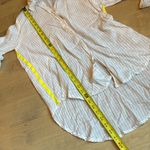 Sundry  Evereve Pop Stripe‎ Button Up Long Sleeve Shirt Chanterelle White Photo 9